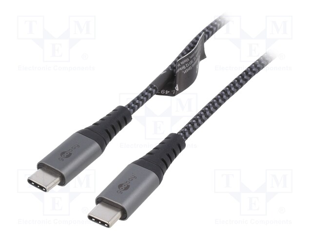 Cable; USB 2.0; both sides,USB C plug; 0.5m; 480Mbps