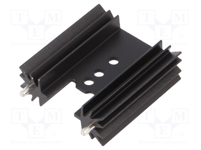 Heatsink: extruded; H; TO202,TO218,TO220,TOP3; black; L: 38.1mm