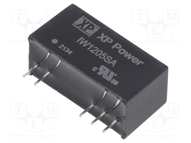 Isolated Board Mount DC/DC Converter, Regulated, ITE, 1 Output, 1 W, 5 V, 200 mA