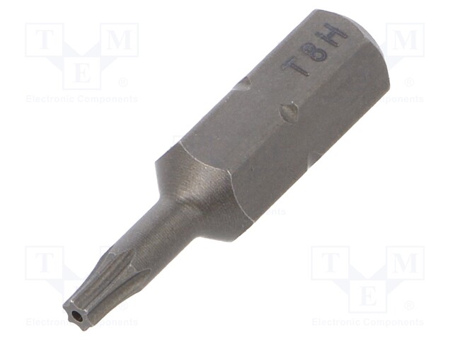 Screwdriver bit; Torx® with protection; T8H; Overall len: 25mm