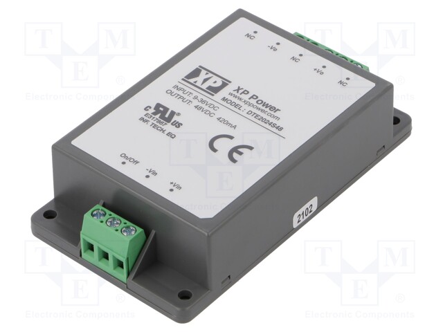 DC/DC Converter, Chassis Mount, ITE, 1 Output, 20 W, 48 V, 420 mA