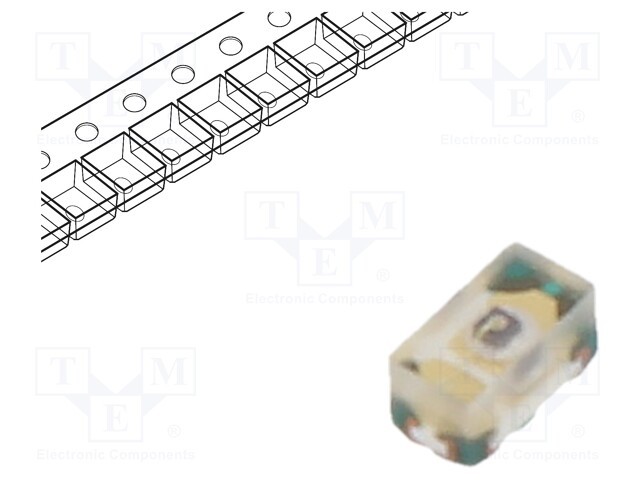 LED; SMD; 1005; yellow; 45÷112mcd; 1x0.5x0.45mm; 120°; 1.75÷2.35V