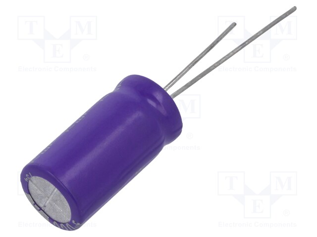Polymer Aluminium Electrolytic Capacitor, 220 µF, 63 V, Radial Leaded, A759 Series, 0.045 ohm