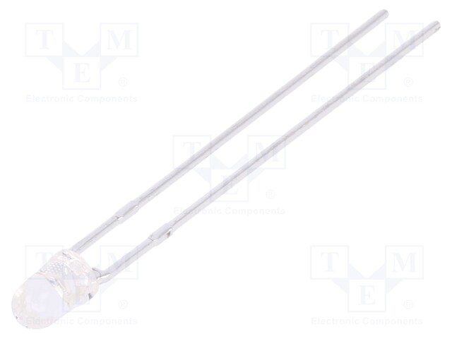 LED; 3mm; blue; 900÷1600mcd; 20°; Front: convex; No.of term: 2