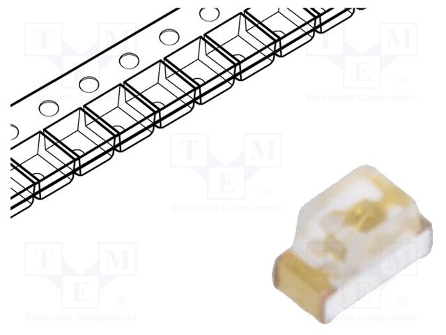 LED; SMD; 0603; blue; 40÷100mcd; 1.6x0.8x1.1mm; 130°; 3.3÷4V; 20mA