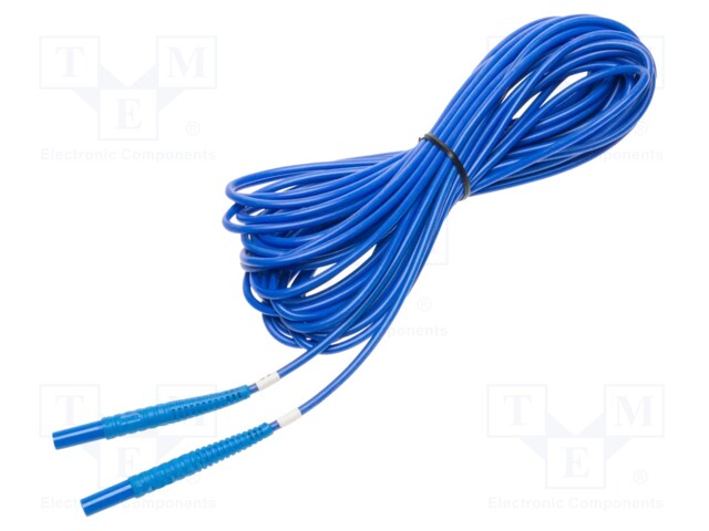 Test lead; banana plug-banana plug; Urated: 1kV; Len: 10m; blue