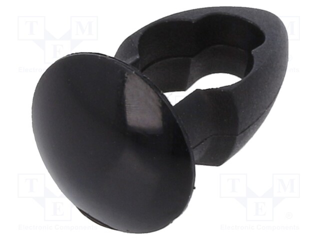 Rivet; polyamide; Rivet diam: 5.6mm; L.rivet: 4mm; Colour: black