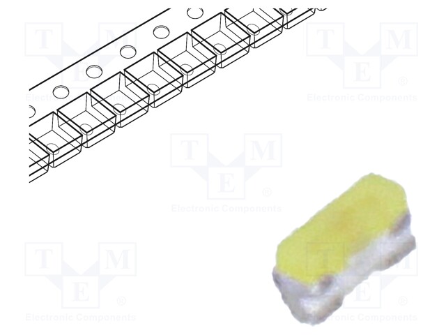 LED; SMD; 0402; white cold; 45mcd; 1x0.55x0.3mm; 175°; 2.55÷3.15V