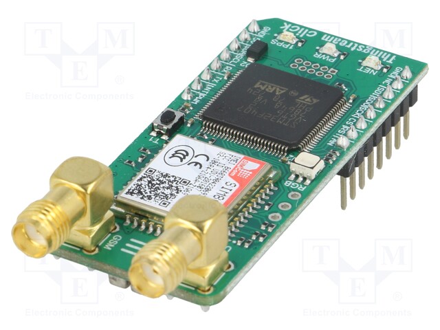 Click board; GNSS,GSM/GPRS; GPIO,I2C,SPI,UART; SIM868,STM32F407