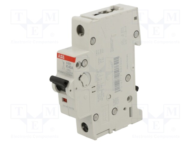 Circuit breaker; 230/400VAC; 40A; Poles: 1; DIN; Charact: K; IP20