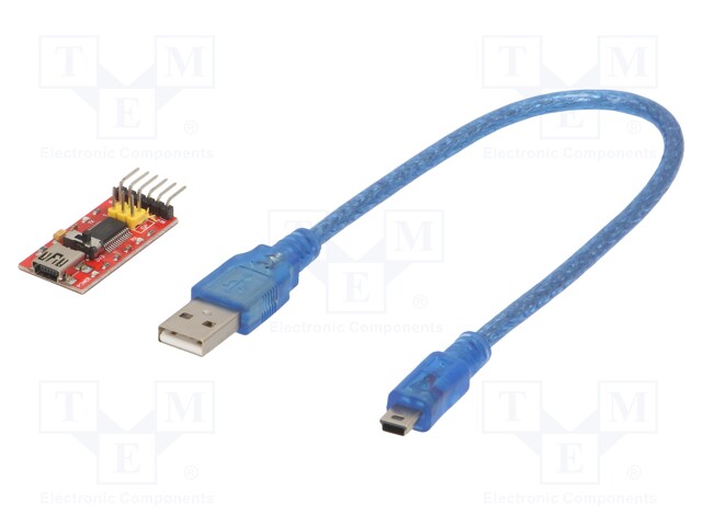 Module: converter; USB-UART; FT232RL; USB B mini