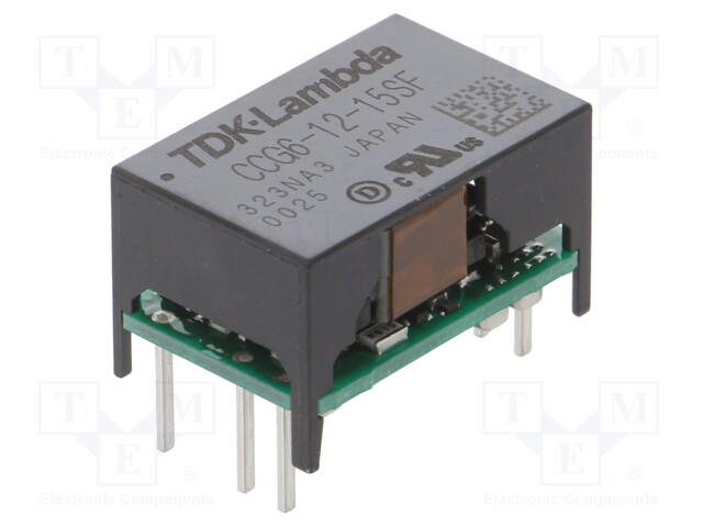 Converter: DC/DC; 6W; Uin: 4.5÷18V; Uout: 15VDC; Iout: 400mA; 4g; THT