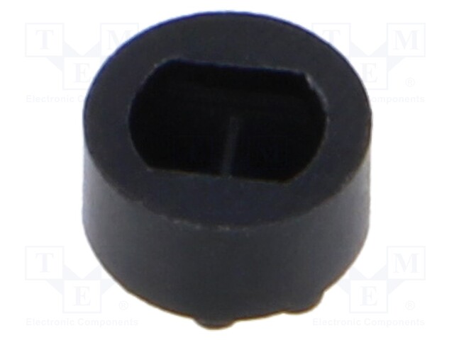 Spacer sleeve; LED; Øout: 5.1mm; ØLED: 3mm; L: 3.1mm; black; UL94V-0