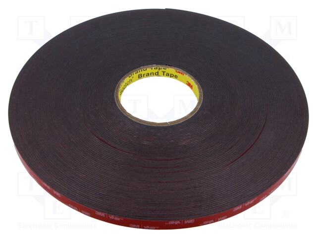 Tape: fixing; W: 12mm; L: 33m; Thk: 1.5mm; acrylic; black; 149°C