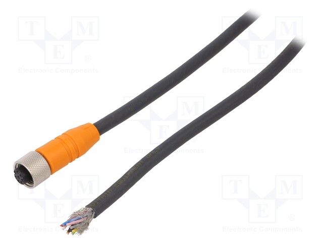 Connection lead; M12; PIN: 8; straight; 25m; plug; 4A; -25÷80°C; IP67