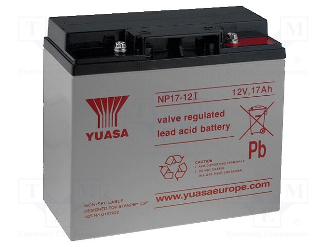 Re-battery: acid-lead; 12V; 17Ah; AGM; maintenance-free