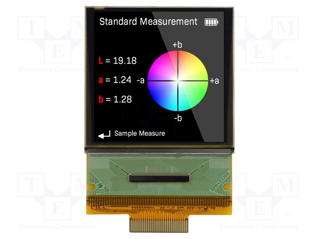 Display: OLED; graphical; 1.91"; 176x176; Dim: 39.5x38.8x1.6mm