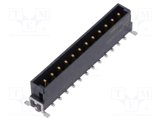 Connector: PCB to PCB; male; PIN: 12; 2.54mm; -55÷125°C; 18A; SMT