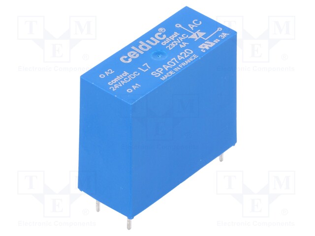 Relay: solid state; SPST-NO; Ucntrl: 15÷30VDC; Ucntrl: 15÷30VAC; 4A