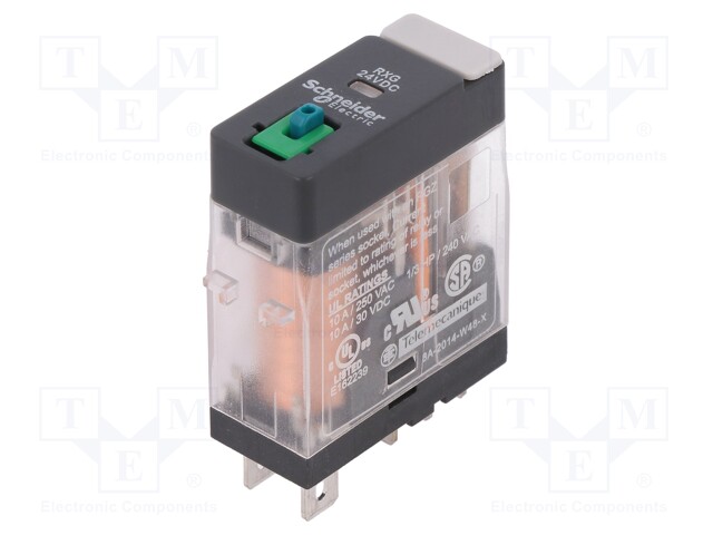 Relay: electromagnetic; SPDT; Ucoil: 24VDC; 10A/250VAC; 10A/30VDC