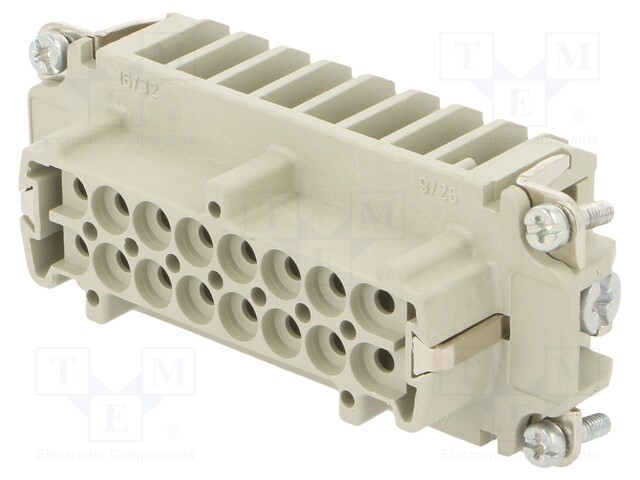 Connector: HDC; contact insert; female; C146,heavy|mate E; PIN: 16