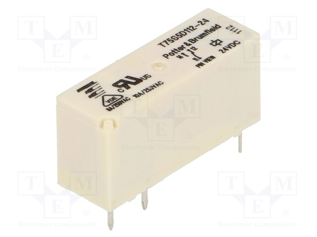 Relay: electromagnetic; SPDT; Ucoil: 24VDC; 10A/240VAC; 8A/24VDC