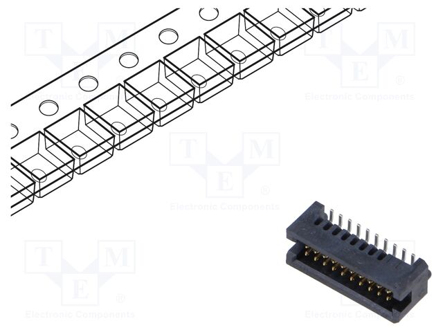 Connector: PCB to PCB; male; PIN: 20; 1.27mm; TFM; gold-plated; SMT