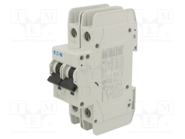 Circuit breaker; 230/400VAC; Inom: 10A; Poles: 2; DIN; Charact: B