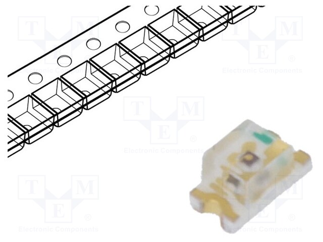 LED; SMD; 0603; yellow green; 40mcd; 1.6x0.8x0.8mm; 130°; 2÷2.6V