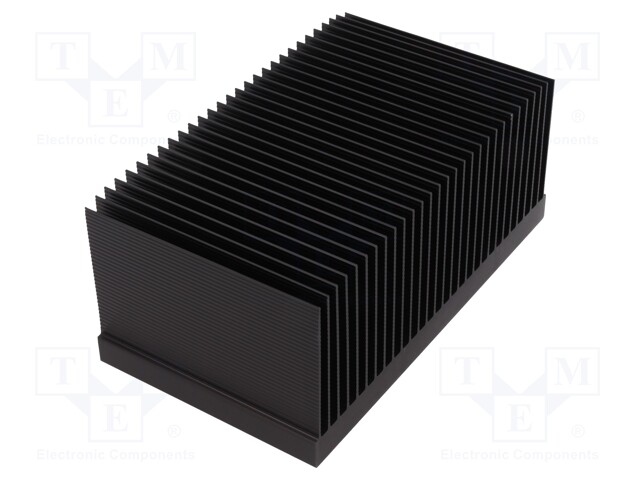 Heatsink: extruded; grilled; black; L: 100mm; W: 174mm; H: 75.5mm