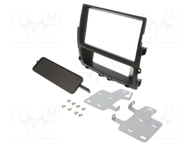 Radio mounting frame; Nissan,Opel,Renault; 2 DIN; black