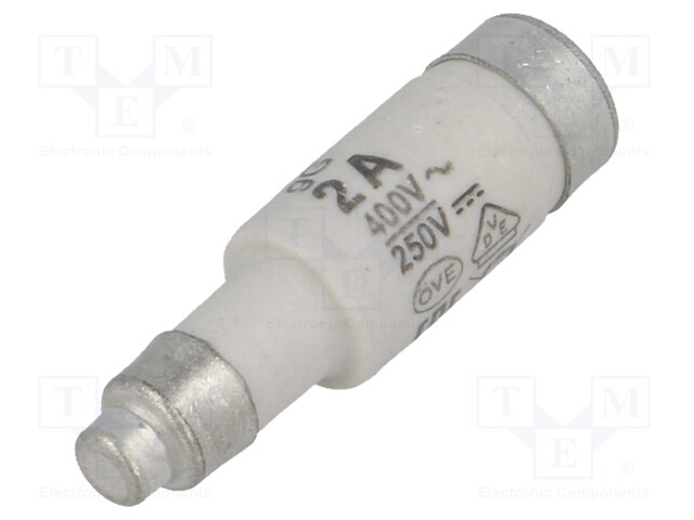 Fuse: fuse; gG; 2A; 400VAC; 250VDC; ceramic; D01; D0