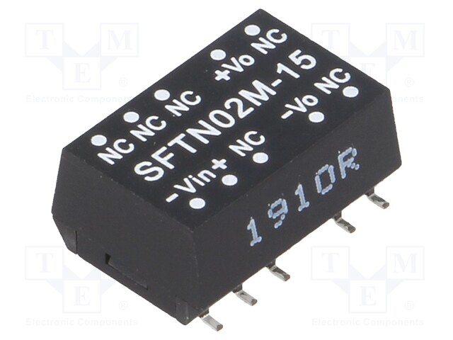 Converter: DC/DC; 2W; Uin: 10.8÷13.2V; 15VDC; Iout: 27÷133mA; SMD