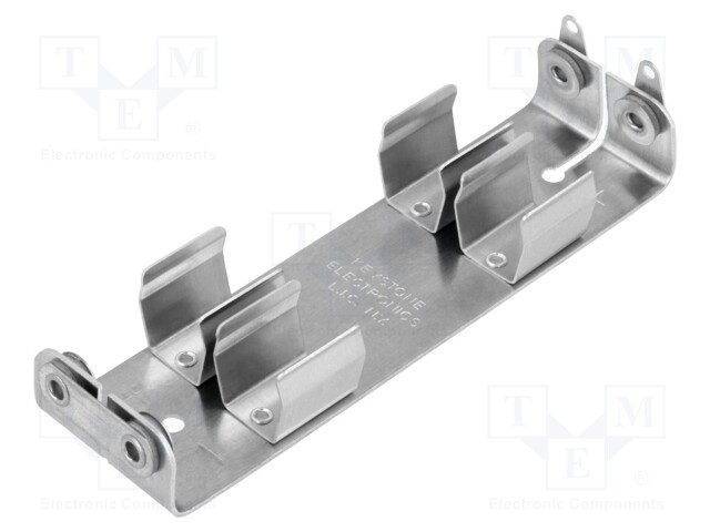 Holder; Mounting: screw; Size: AA,R6; Batt.no: 4; aluminium