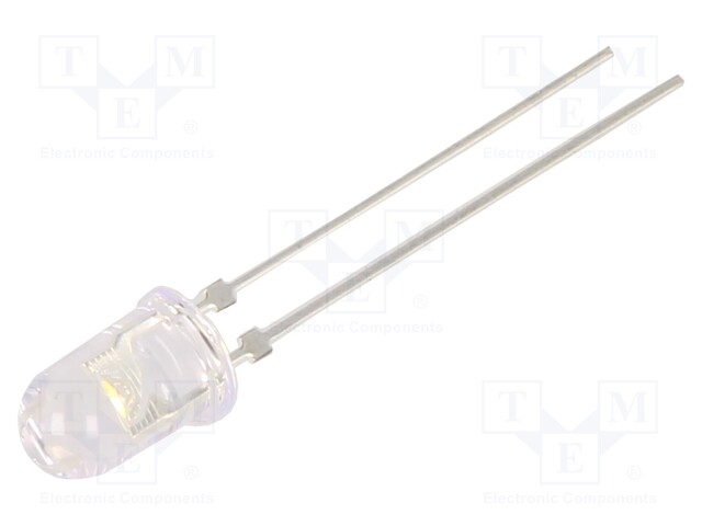 LED; 5mm; white warm; 4200÷5800mcd; 60°; Front: convex; 2.9÷3.4V