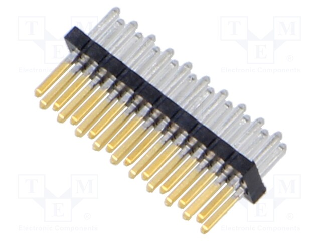 Connector: pin strips; male; PIN: 20; 1.27mm; gold-plated; THT