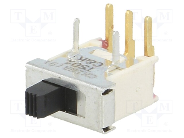 Switch: slide; Pos: 2; SPDT; 0.4A/20VDC; ON-ON; Mounting: THT