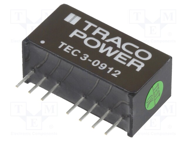 Converter: DC/DC; 3W; Uin: 4.5÷13.2V; 12VDC; Iout: 250mA; SIP8; 4.5g