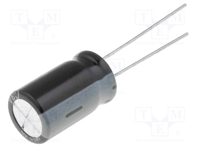 Capacitor: electrolytic; THT; 220uF; 63VDC; Ø10x16mm; Pitch: 5mm