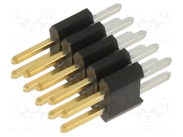 Connector: pin strips; Plating: gold flash; THT; PIN: 10; straight
