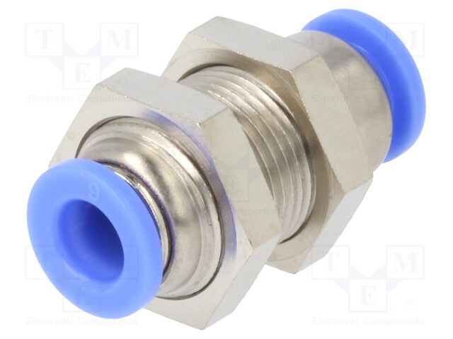 Push-in fitting; bulkhead,straight,inline splice; -0.95÷15bar