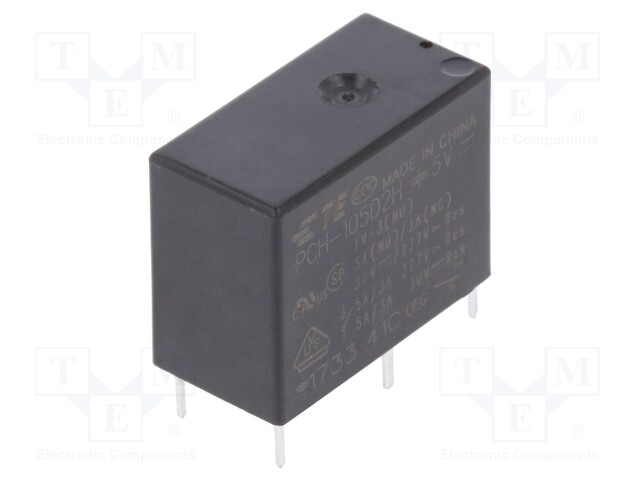 Relay: electromagnetic; SPDT; Ucoil: 5VDC; 5A/277VAC; 5A/30VDC; 10A