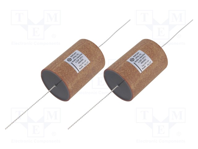 Capacitor: aluminum-polypropylene-paper; 1.5uF; 600VDC; ±5%