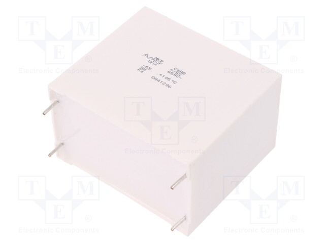 Capacitor: polypropylene; DC-Link; 75uF; ESR: 3.1mΩ; C4AQ; THT; ±5%