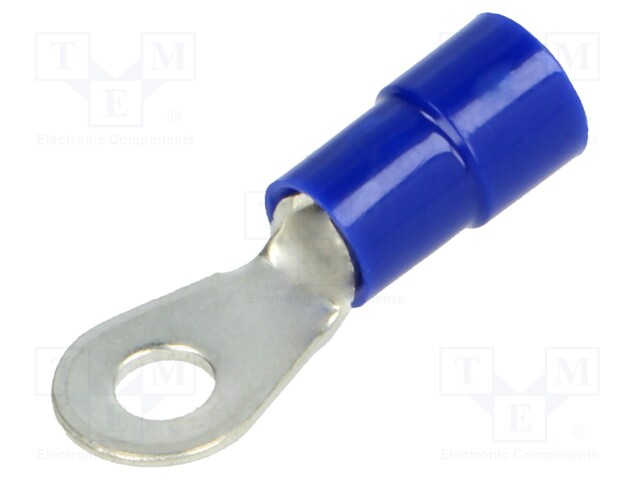 Ring terminal; M3,5; Ø: 3.7mm; 1.5÷2.5mm2; crimped; for cable; blue