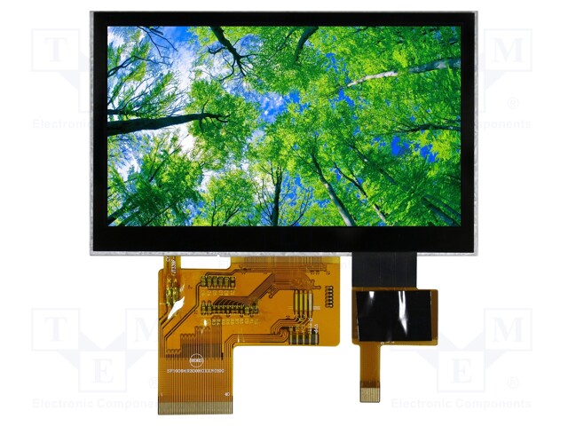 Display: TFT; 4.3"; 480x272; Illumin: LED; Dim: 105.5x67.2x4.6mm