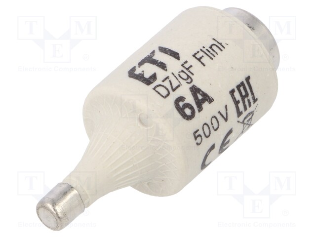 Fuse: fuse; quick blow; 6A; 500VAC; 500VDC; ceramic; DII; D