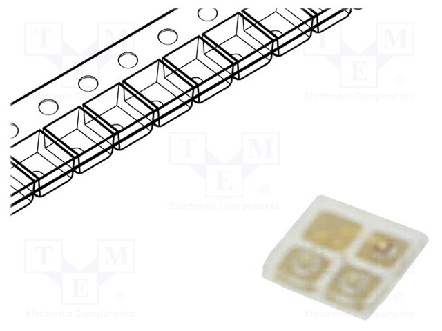 LED; SMD; 0404,CSP; RGB; 1x1x0.2mm; 150°; 1.95÷2.3/3÷3.2/2.9÷3.1V