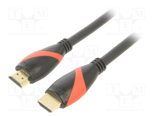 Cable; HDMI 1.4; HDMI plug,both sides; PVC; 1.8m; black; Core: Cu