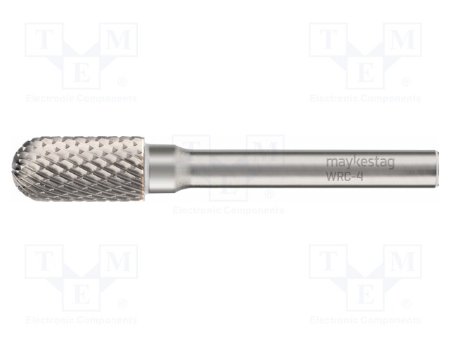 Rotary burr; Ø: 4mm; L: 40mm; metal; Working part len: 10mm; rod 3mm